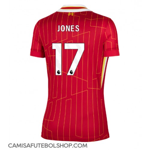 Camisa de time de futebol Liverpool Curtis Jones #17 Replicas 1º Equipamento Feminina 2024-25 Manga Curta